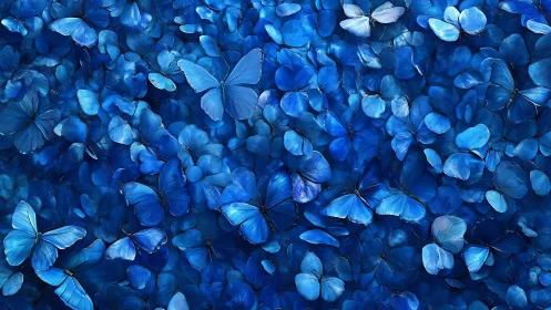 Spectral field of overlapping cobalt butterfly wing surfaces.