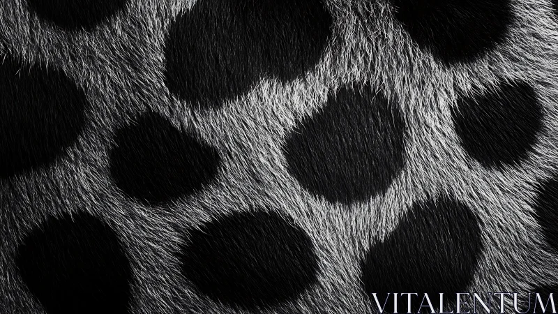 Soft monochrome animal spots with cozy textured fur pattern.