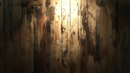 Weathered timber wall quietly rehearses a chiaroscuro drama