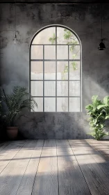 Sunlit vines quietly repaint an industrial loft corner