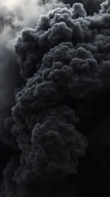 Volumetric turbulence in dense ascending smoke column.