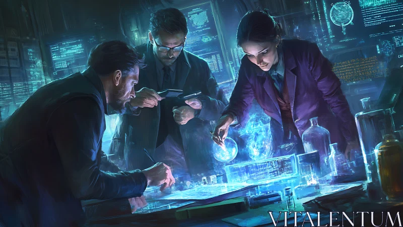 Late-night lab strategists bending light, data, and ideas.