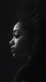 Side-lit digital profile portrait studies sculptural contrast