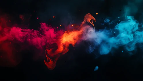 Chromatic Smoke Duel Between Ember Red and Electric Blue.