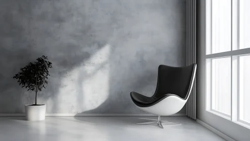 Modern Solitude: Sculptural Chair Embraces Minimalist Geometry