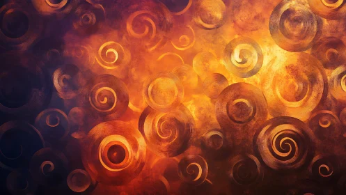 Helical vortex discs in radiative orange-brown turbulence field.