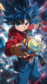 Starlit Spinner Hero Launching a Cosmic Challenge.