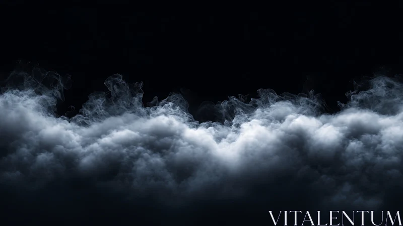 Moody rolling cloudscape drifts softly across deep night