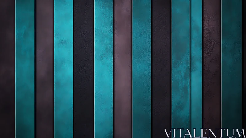 Vertical teal and dark textured stripes form ordered pattern