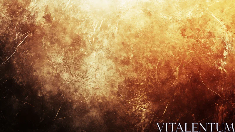 Textured golden grunge surface shows radial burnished gradient lighting