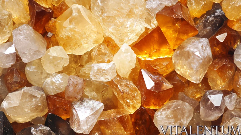 Golden crystal cluster glowing with warm honeyed light.