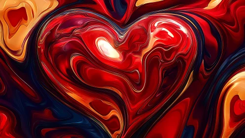 Fluid Abstract Composition with Layered Color Fields.