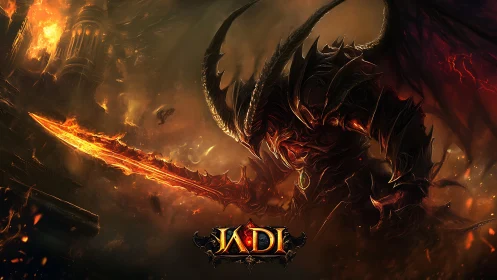 Hellfire monarch carves burning sigils across the sky