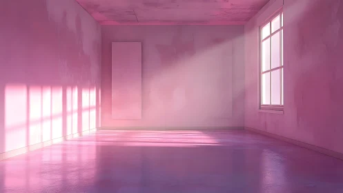 Sunlit cotton candy room shimmering in quiet afternoon haze.