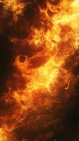 Inferno Flames Dance. Dynamic Fire Eruption.