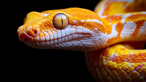 Macro optical study of albino python cranial scalation geometry.