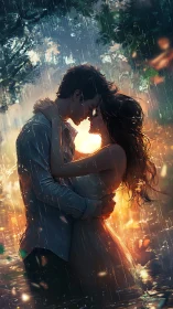 Luminescent Urban Romance: Compositional Study in Silhouette.