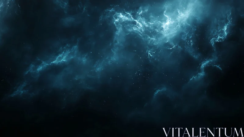 Star-swept midnight nebula breathing electric blue hush.