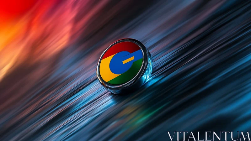 Google Logo Sphere Rendered in Motion Blur Environment