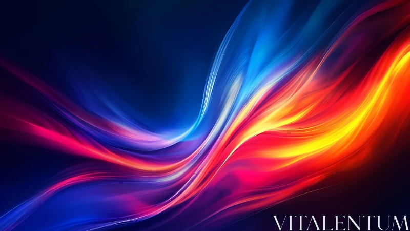 Neon riverwinds collide in a glowing dusk-blue void.