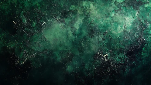 Textured dark green abstract surface with rough patterns.