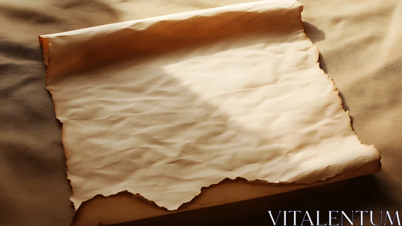 Sunlit sheet of vintage parchment welcomes quiet stories