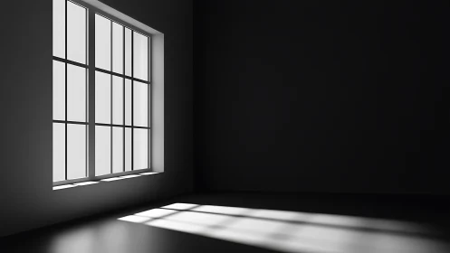 Soft morning light spilling through a quiet empty room.