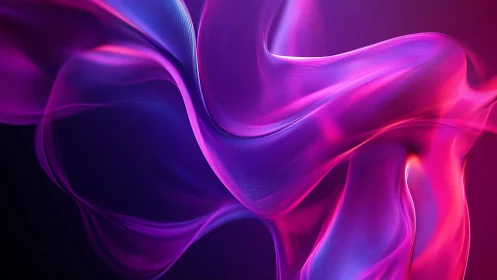 Neon silk currents twist through cosmic magenta twilight.