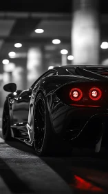 Midnight supercar whispers danger through twin red halos
