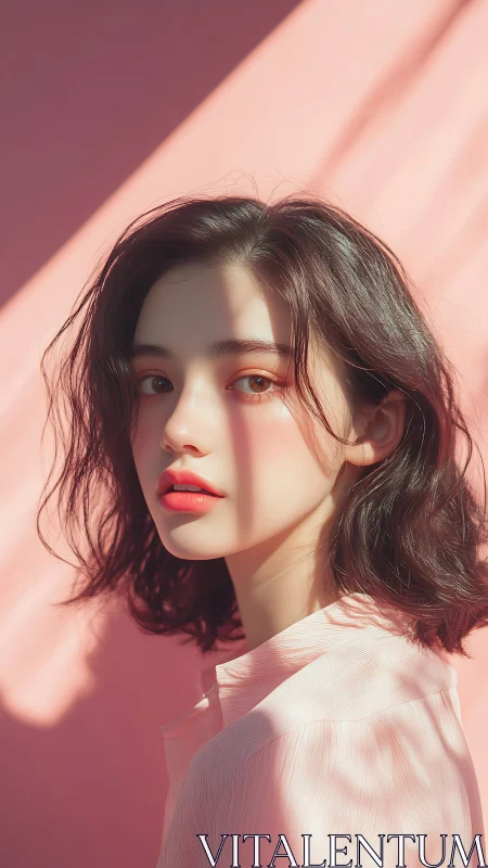 Sunlit pastel muse catching soft shadows in bloom.