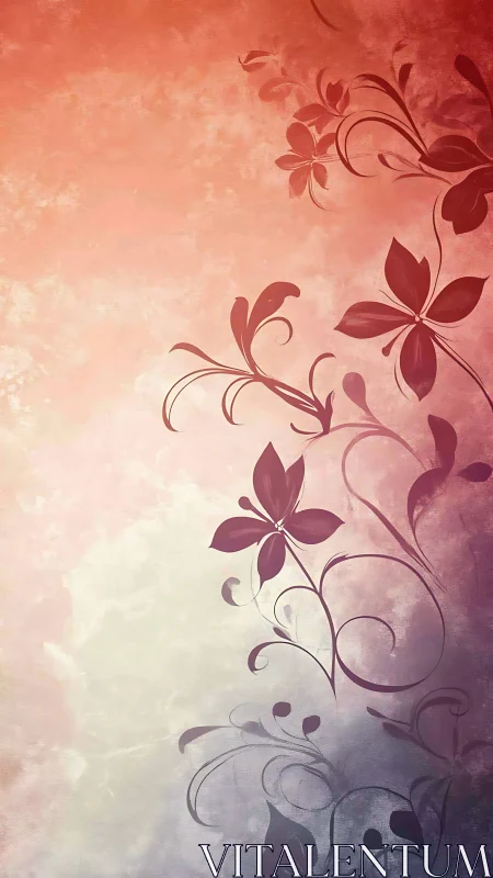 Floral Vines in Gradient Bloom.