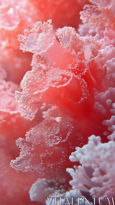 Close macro view of soft pink coral polyps underwater.