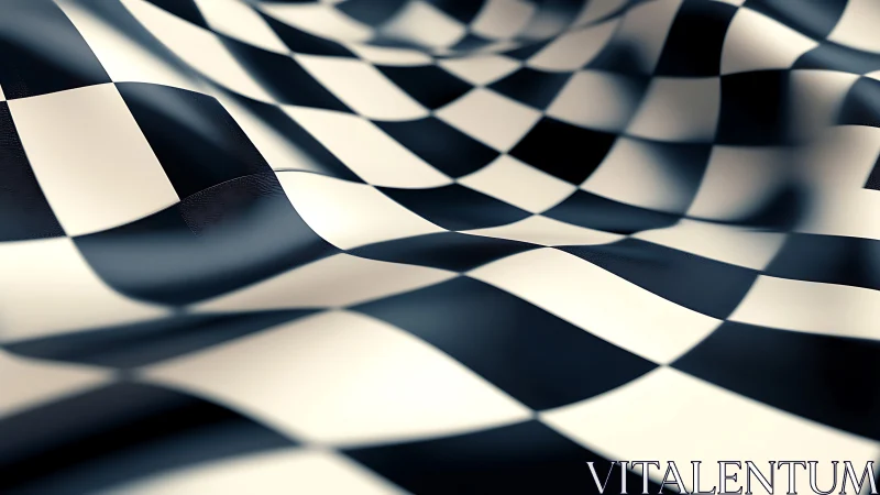 Undulating checkered surface ripples with smooth graphic motion