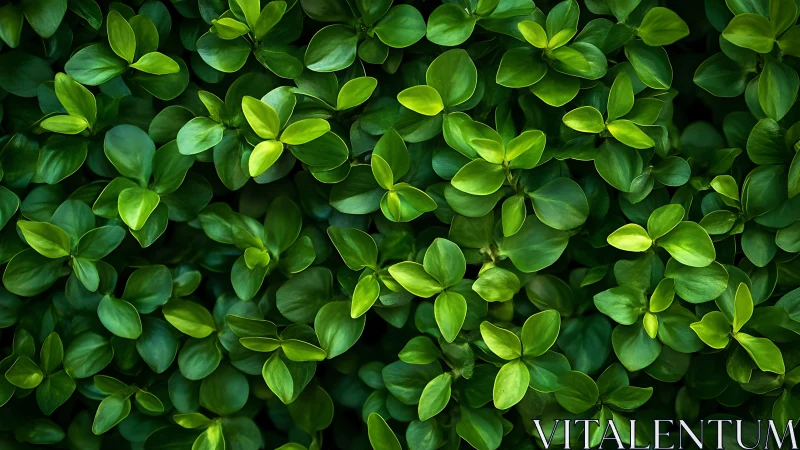 Lush green leaves creating a calm, cozy natural backdrop.