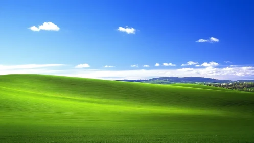 Aerodynamic grassland curvature under saturated sky gradient.