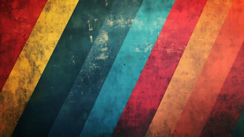 Bold Diagonal Retro Stripes on Grunge Texture Background.