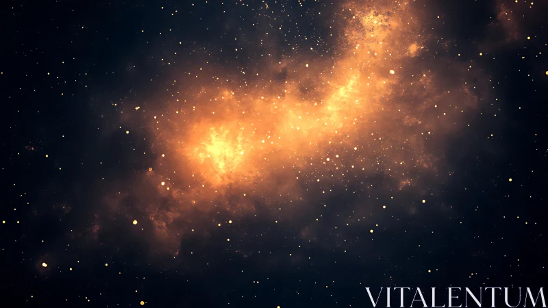 Starlit Ember Cloud Ignites the Midnight Velvet Void.