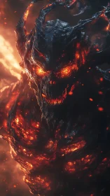 Molten demon entity formed from fire, ash, and lava.