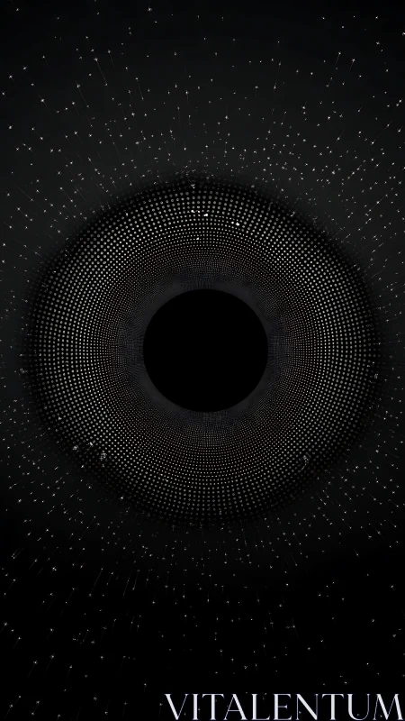 Starfall vortex halo spiraling into a silent digital void.