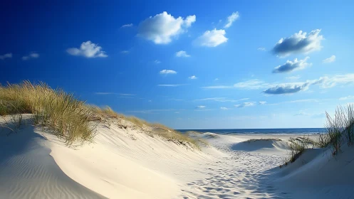 Whispering dune trail under a bright saltwater sky.