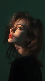 Soft morning light on a thoughtful, quietly glowing face.