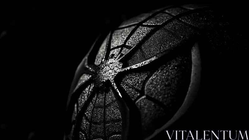 Gleaming spider emblem emerging from the surrounding dark.