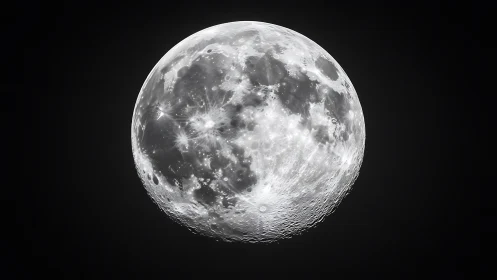 Soft moonlit glow shining gently in the quiet night sky.