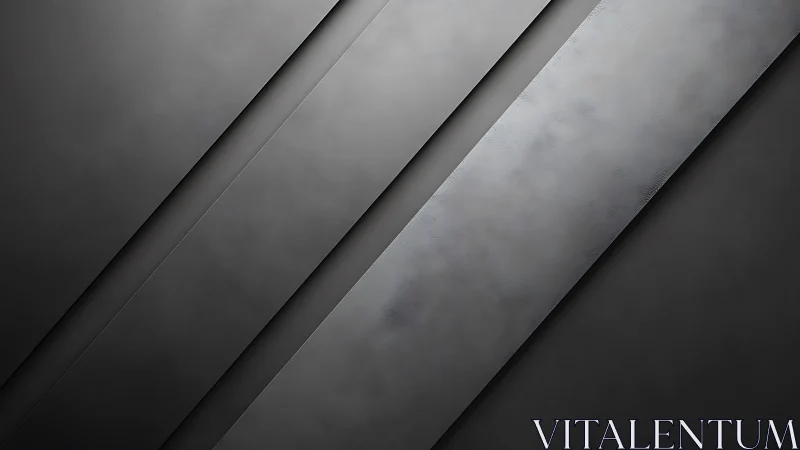 Diagonal steel panels on dark minimalist background design.