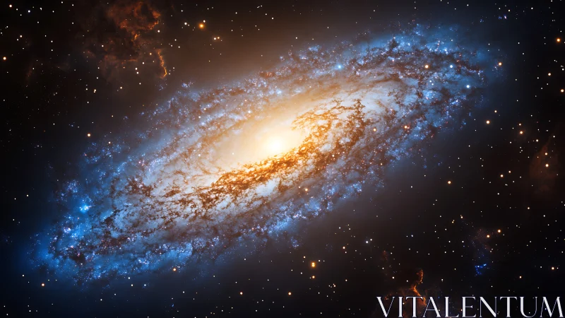 Spiral galaxy with bright core and blue starforming arms.