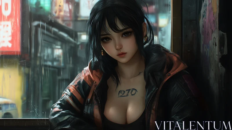 Moody city evening with a thoughtful streetwise heroine.