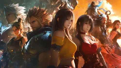 Radiant heroes stand united in a blazing fantasy showdown