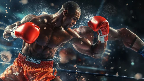 Professional Boxer Mid-Combat Dynamics High-Impact Motion Analysis.