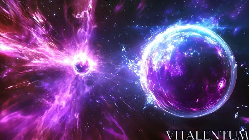 Cosmic energy sphere with violet singularity and shockwaves.