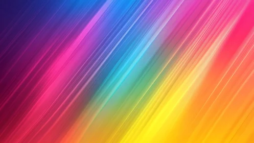 Radiant rainbow streaks glide across a bright modern backdrop